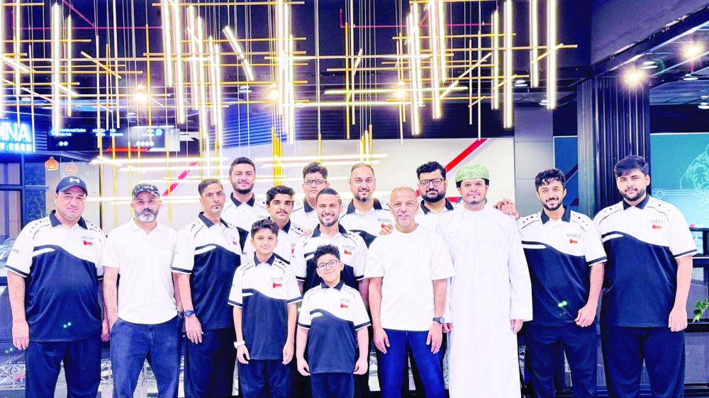 The Oman national billiards and snooker delegation.