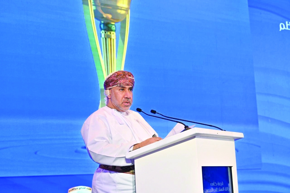 During the ceremony the Oman Football Association Chairman delivered a speech. 