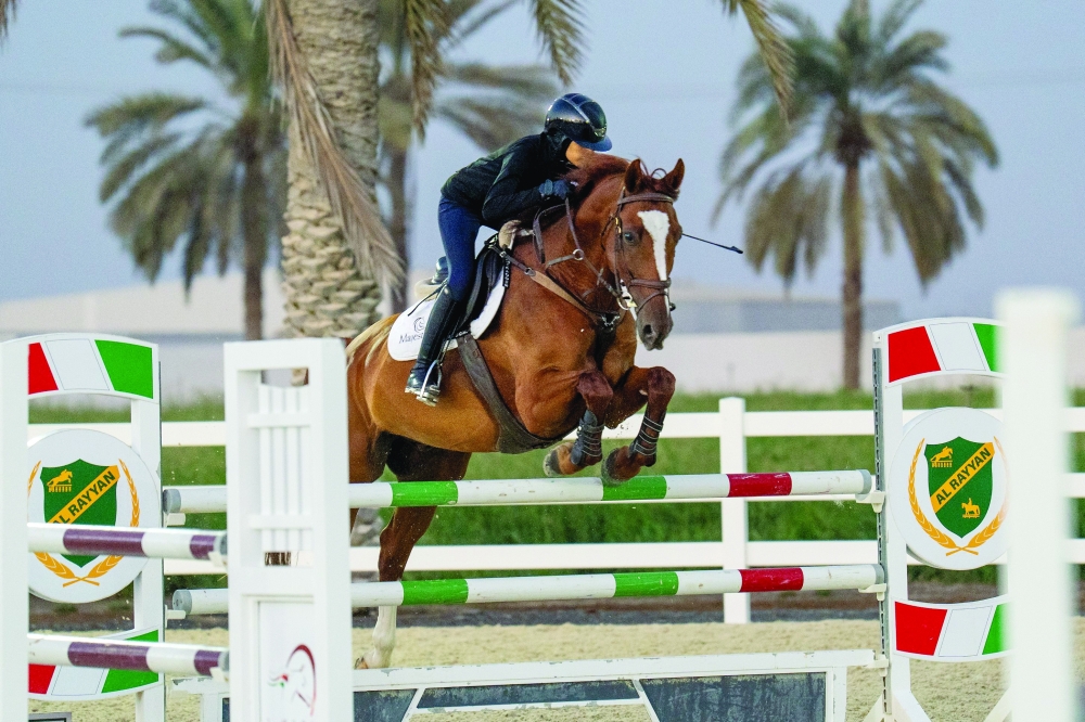 The equestrian team (show jumping) comprises riders Abdulaziz al Busaidy, Taha al Balushi and Sarah al Kathiri, competing in both individual and team events. — Photos by Nawaf 