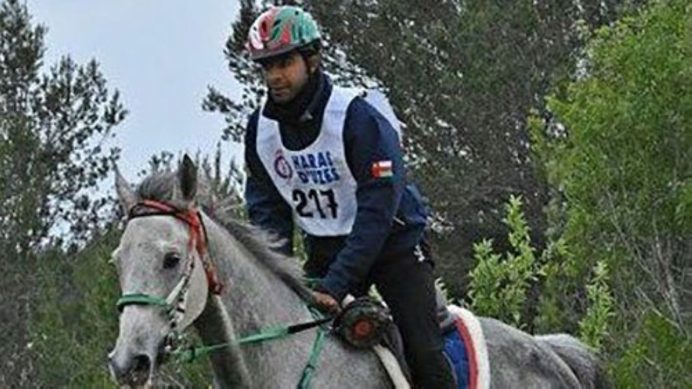 Ahmed al Hamdani in action during the French race.