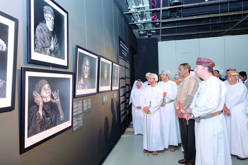 The exhibition showcases portraits and stories of Omanis from before 1970, taken from a two-volume book project commissioned by the Office of the Adviser to His Majesty the Sultan for Cultural Affairs and approved by the late His Majesty Sultan Qaboos.