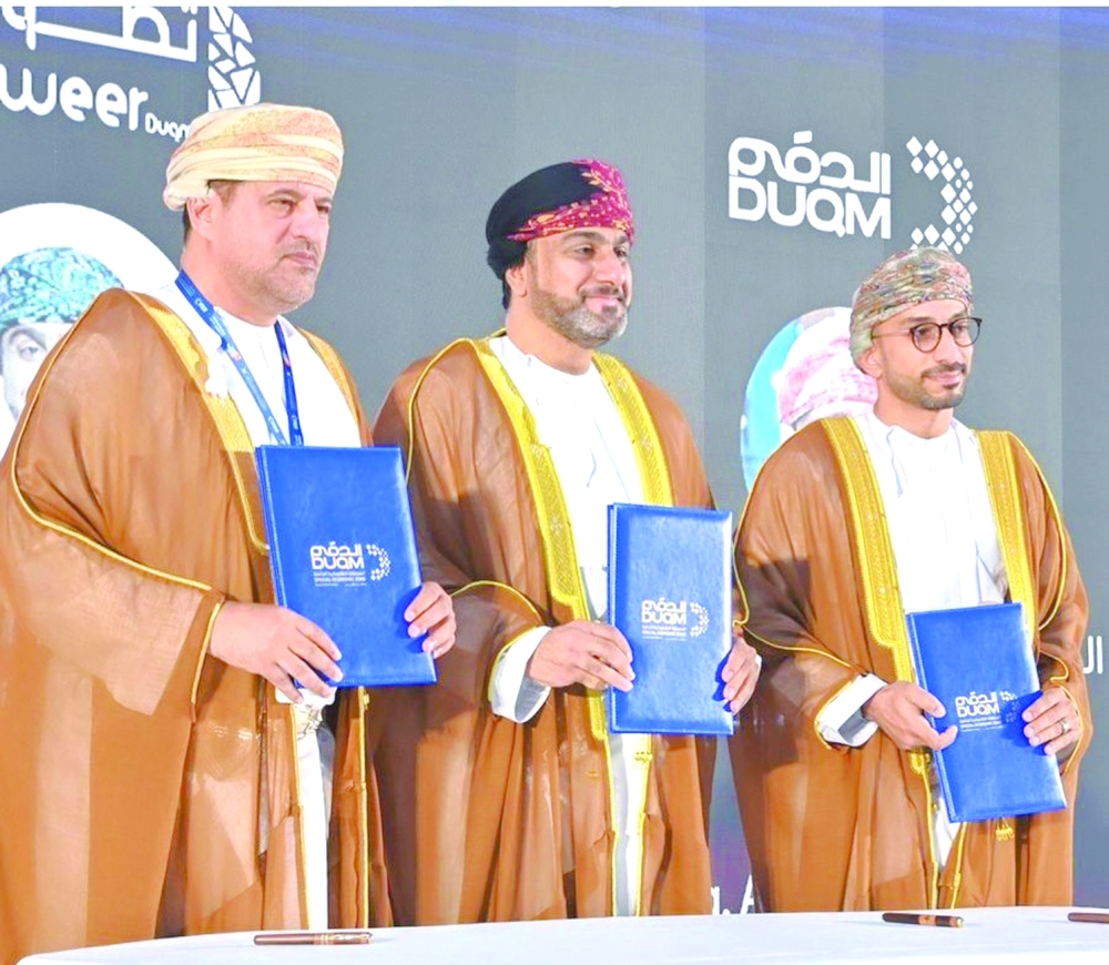 Representatives signing the MoU during the Duqm Economic Forum held earlier this week.