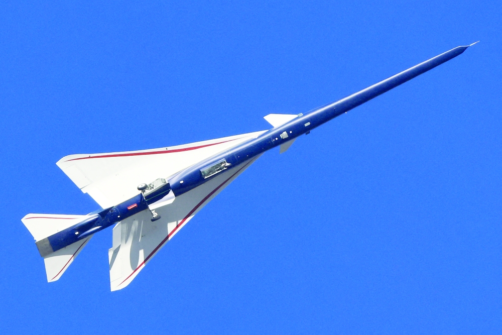X-59 takes off from runway 7 at Palmdale USAF Plant 42 in Palmdale, California, on Wednesday. — Reuters
