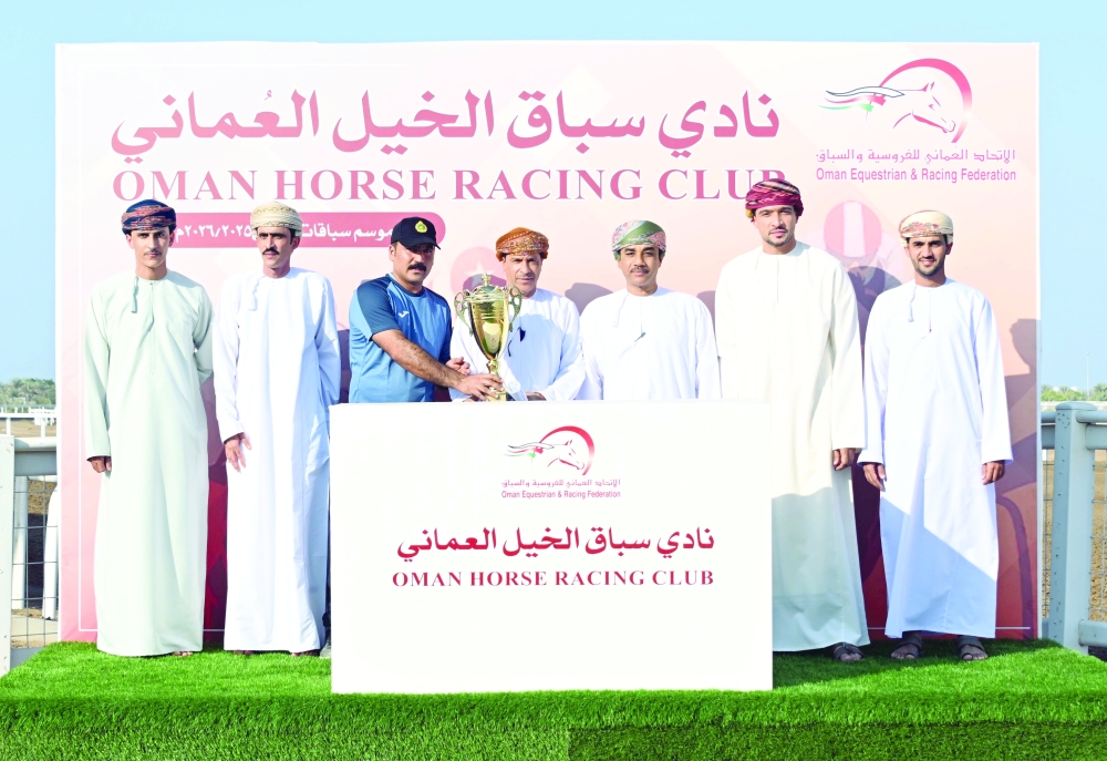 At the conclusion of the races, Abdulrazzaq al Shuhourzi, General Manager of Oman Horse Racing Club honoured the winners.  — Mohammed al Balushi