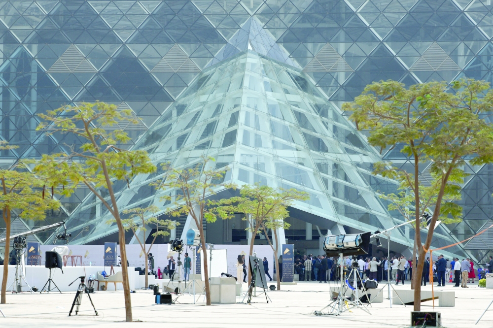 A general view before the official opening ceremony of the Grand Egyptian Museum (GEM) in Giza.