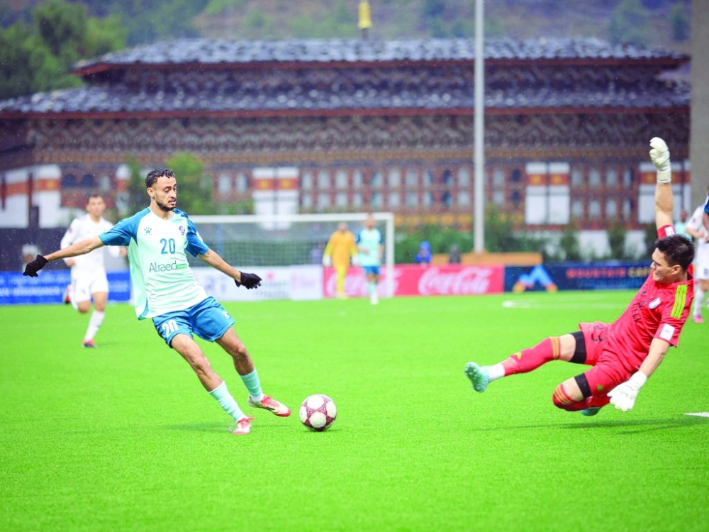 Al Shabab player in action.  