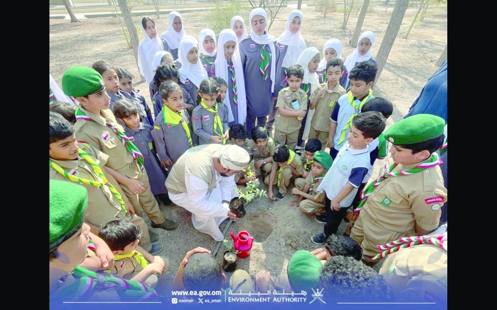 The Environment Authority organised student visits to the Rehabilitation and Propagation Centre in Barka.