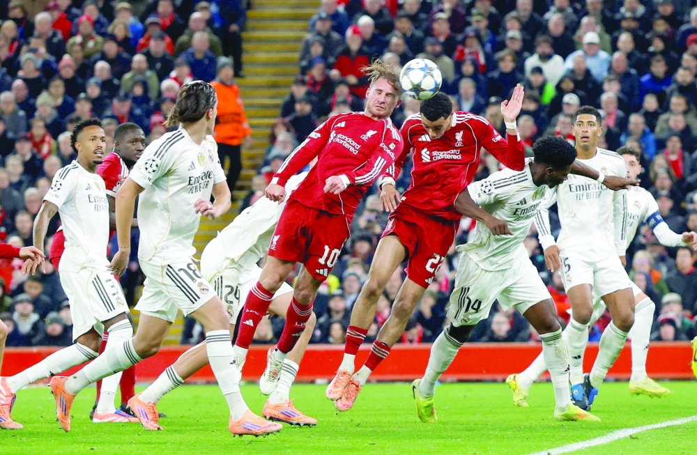 Liverpool's Alexis Mac Allister scores their first goal. — Reuters