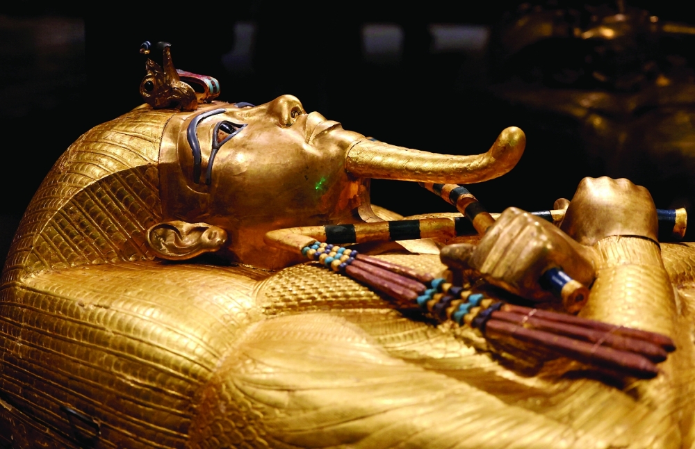 The golden coffin of ancient Egyptian king Tutankhamun. — Reuters 