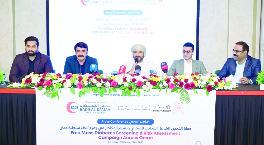 Dr Muhanna al Musalhi, MoH's Director-General of Private Health Establishment, addressing the media in Muscat on Tuesday.