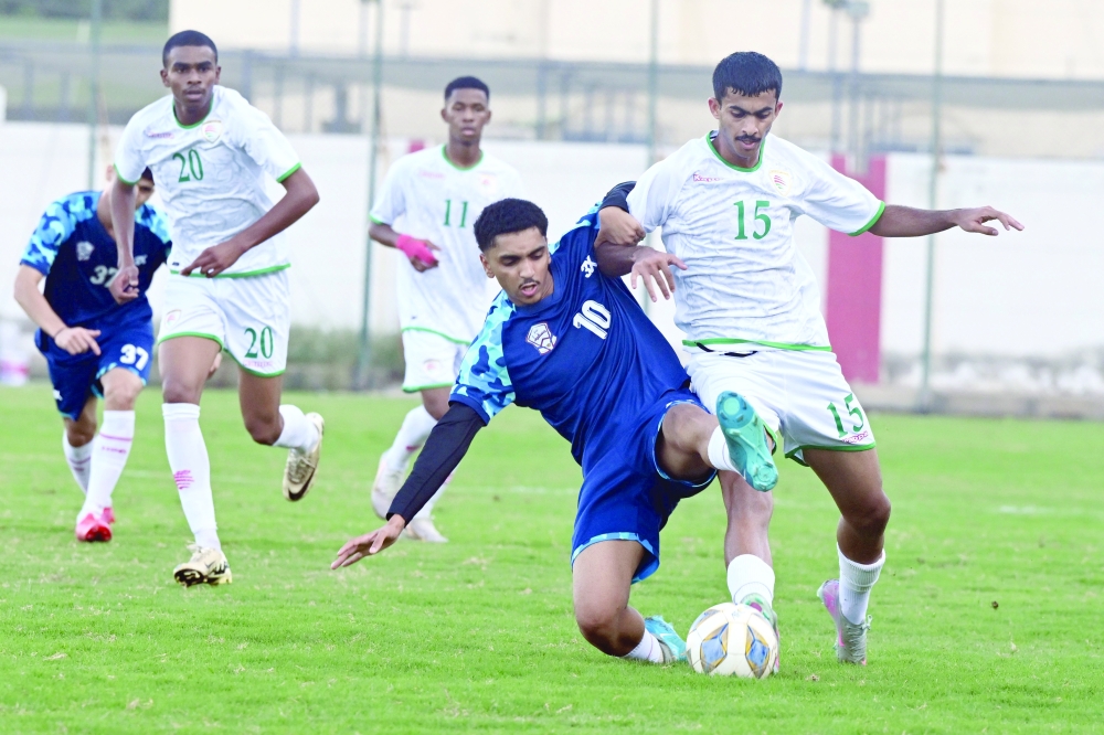 The Oman Olympic (U23) team and Muscat Club players in action. — Abdulwahid al Hamadani