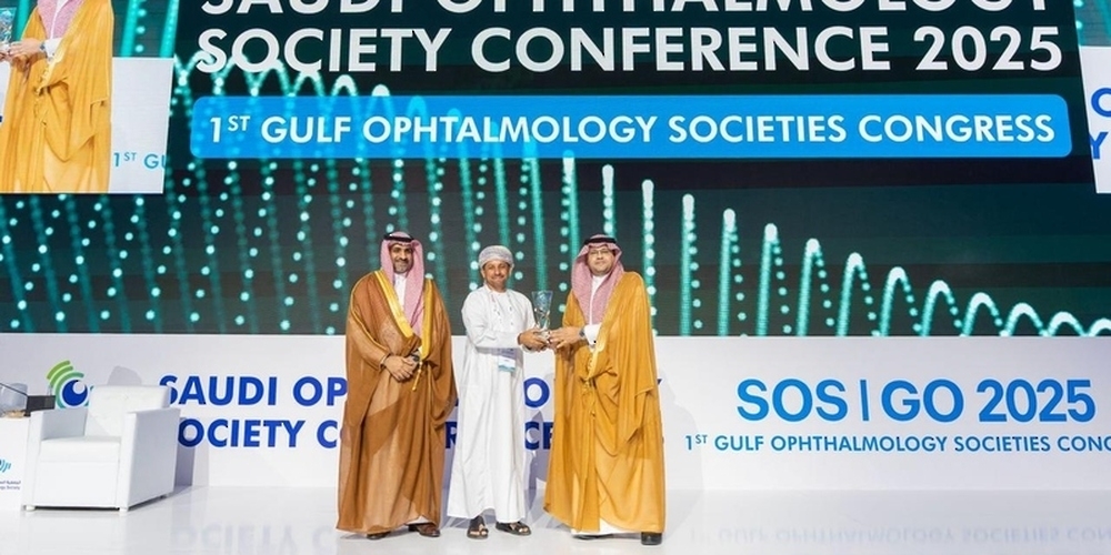 Colonel Rashid bin Mohammed al Saidi receives the award in Riyadh.