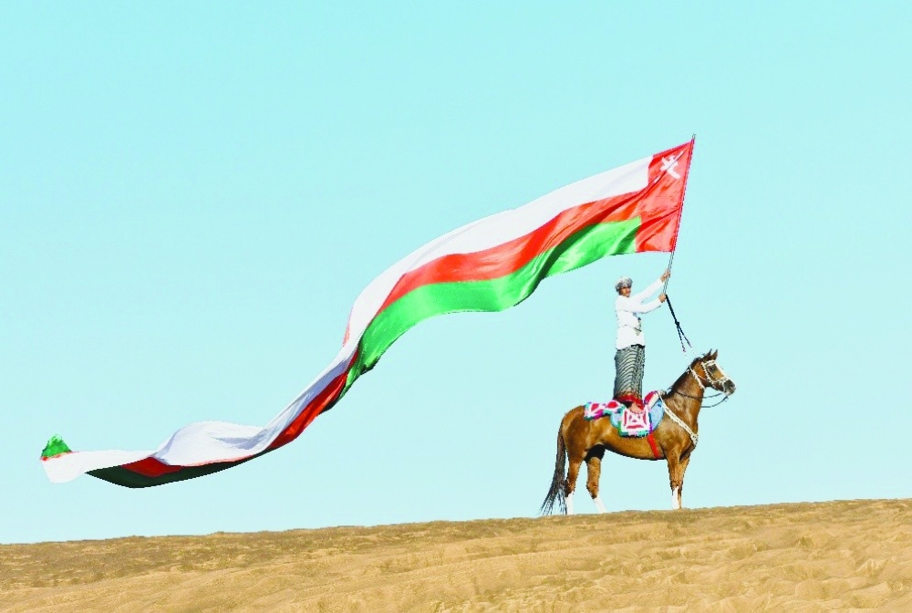 
A proud display of Omani heritage! This image captures the spirit of Oman’s 55th National Day, showcasing the nation’s flag 