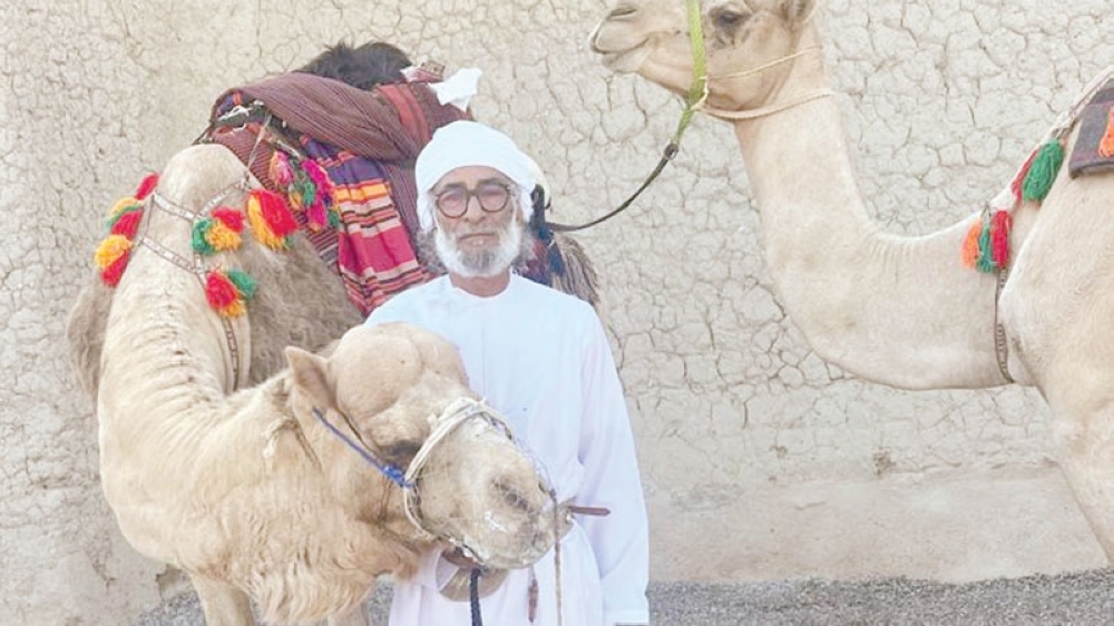 Ahmed al Mahrouqi, desert adventurer and camel enthusiast.