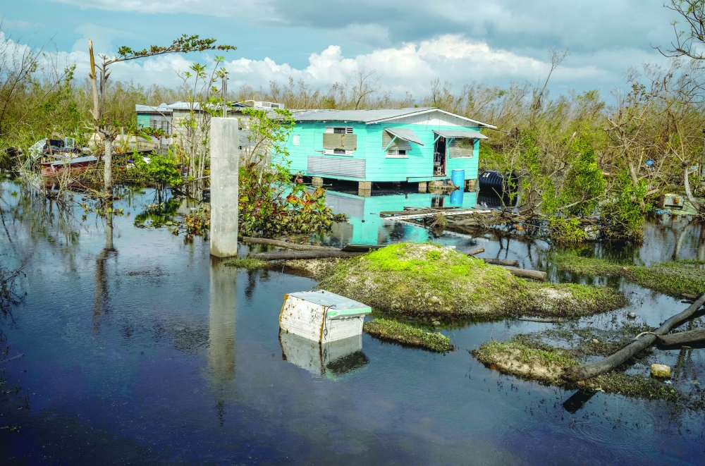 A flooded and damaged home in Westmoreland, the western parish in Jamaica. 