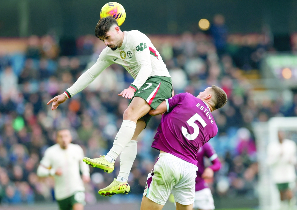 Chelsea's Pedro Neto in action with Burnley's Maxime Esteve. — Reuters