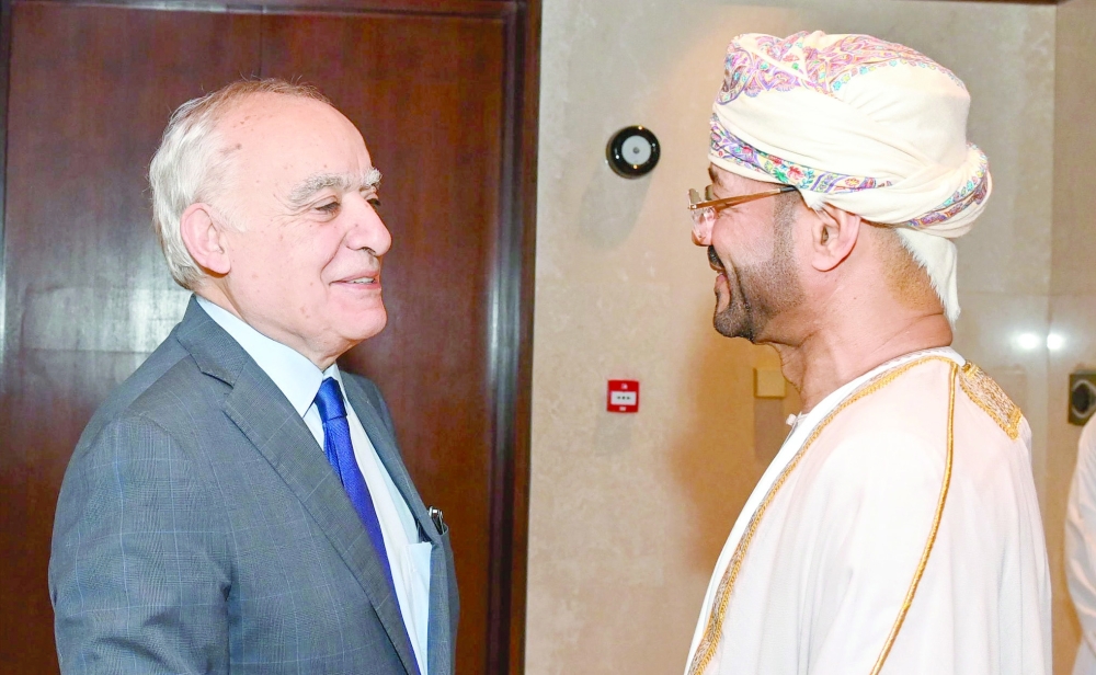 Sayyid Badr bin Hamad al Busaidy with Ghassan Salame.