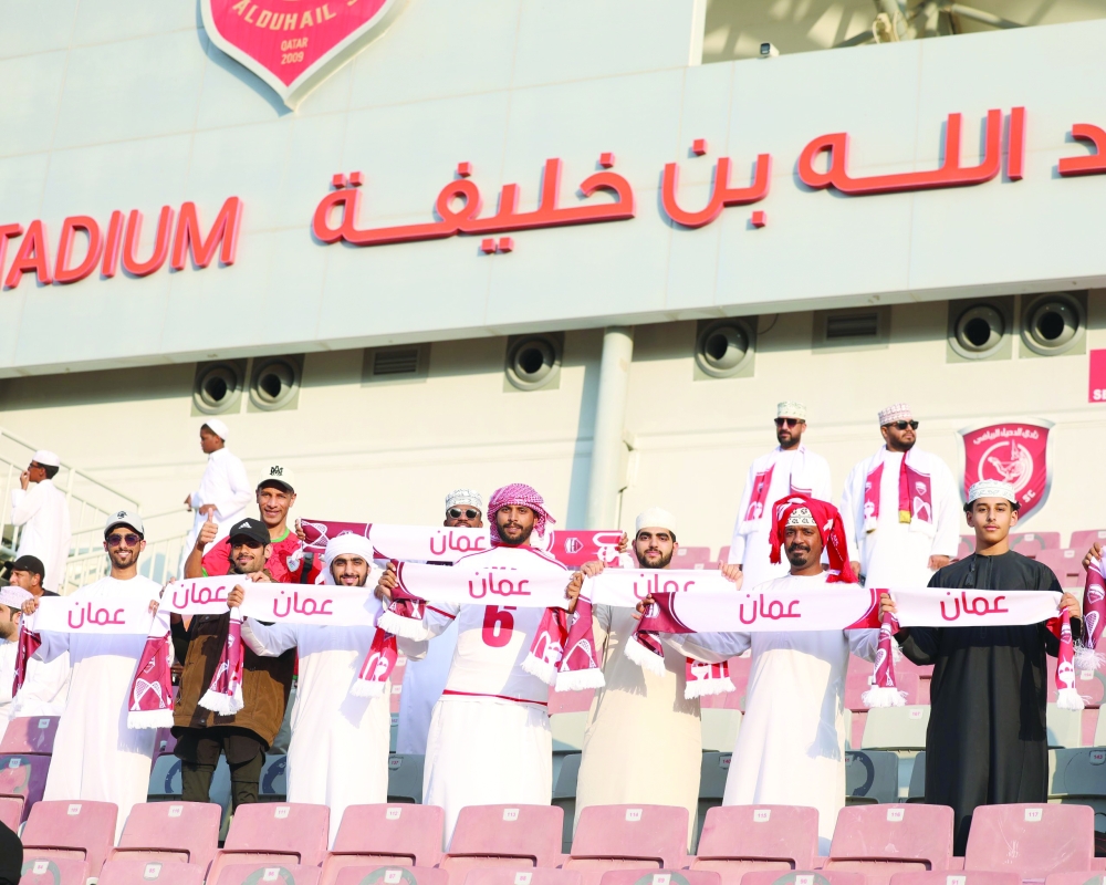Oman fans before the match.