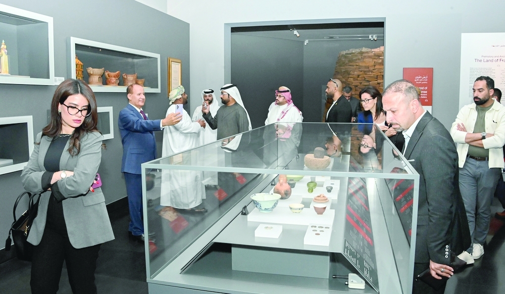 International journalists at the National Museum in Muscat.