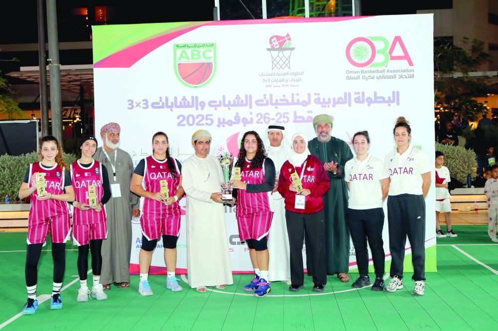 Qatar beat Oman A 21–13 in the women's final. — Ammar al Musafir