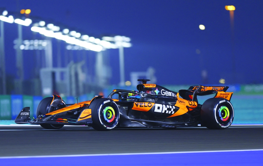 McLaren's Oscar Piastri during practice for Qatar Grand Prix at Lusail International Circuit. — Reuters