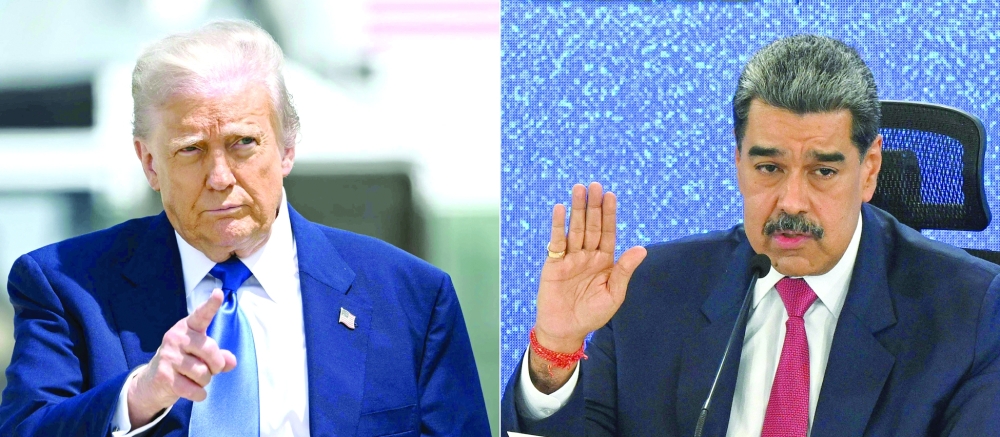 A combination of file pictures shows US President Donald Trump (L) and Venezuela's President Nicolas Maduro. — AFP 