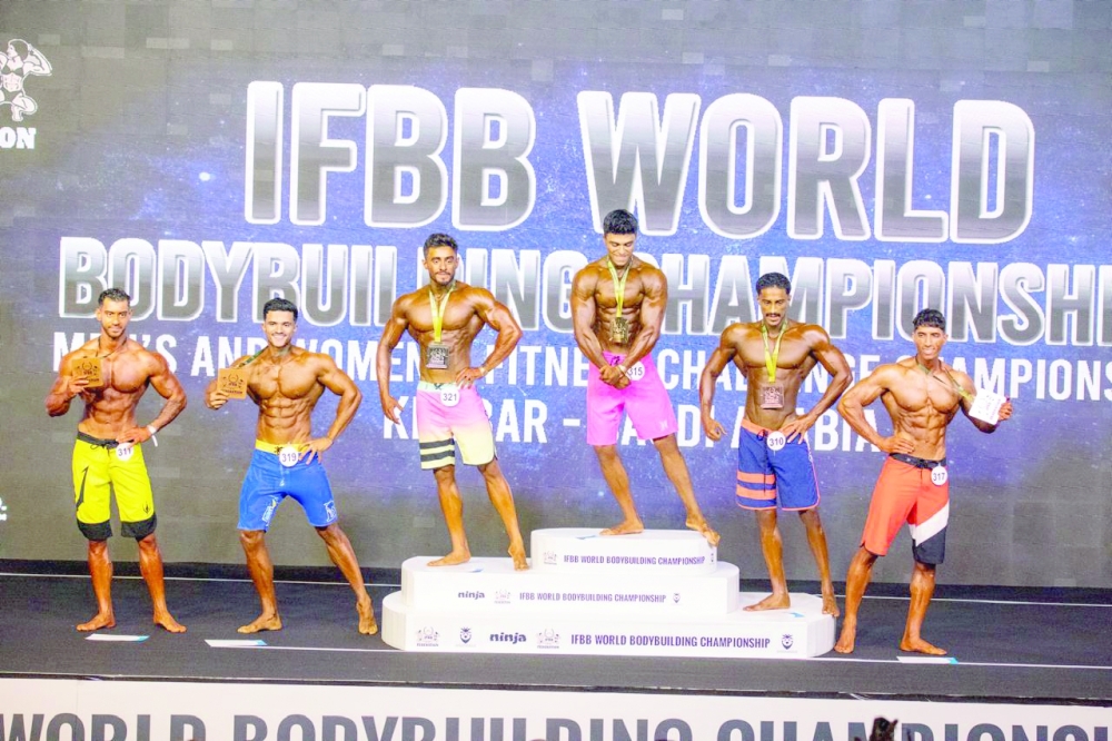 Oman's Ahmed al Hadidi won the silver medal in the Masters bodybuilding category.