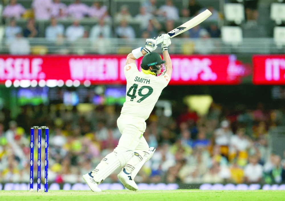 Australia's Steven Smith in action at the Gabba, Brisbane. — Reuters