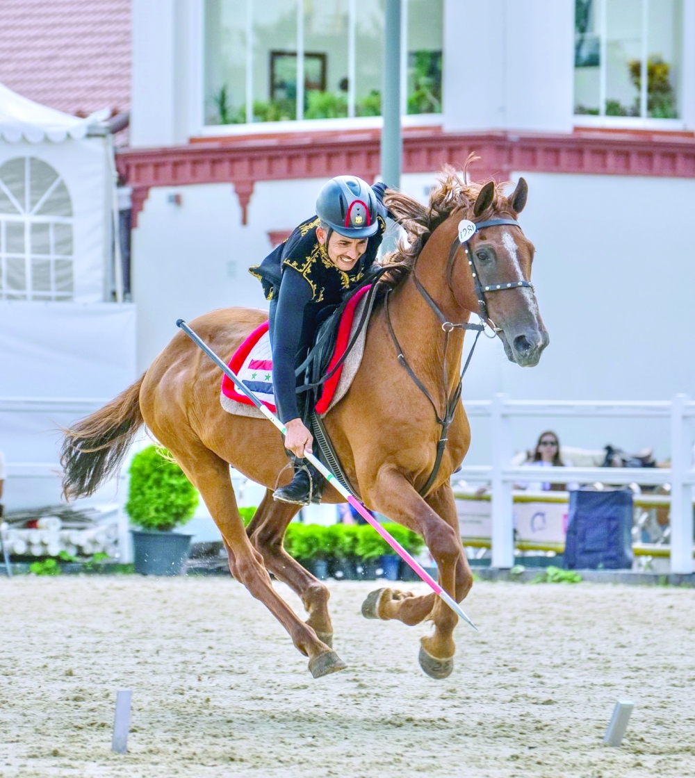 From the competitions of the Tent Pegging Championship.