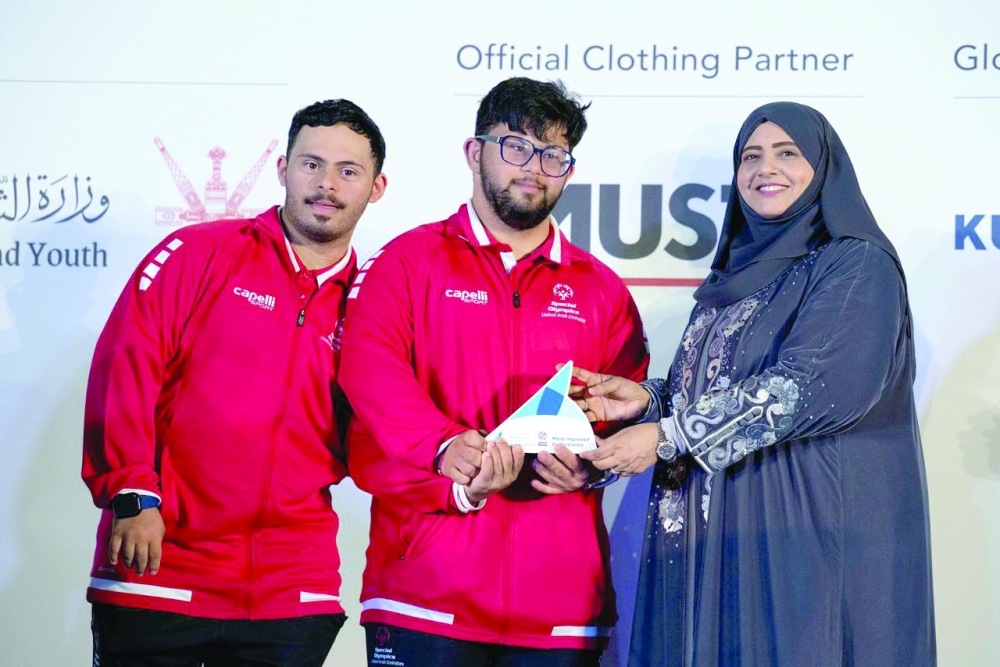 The chief guest presents the awards.