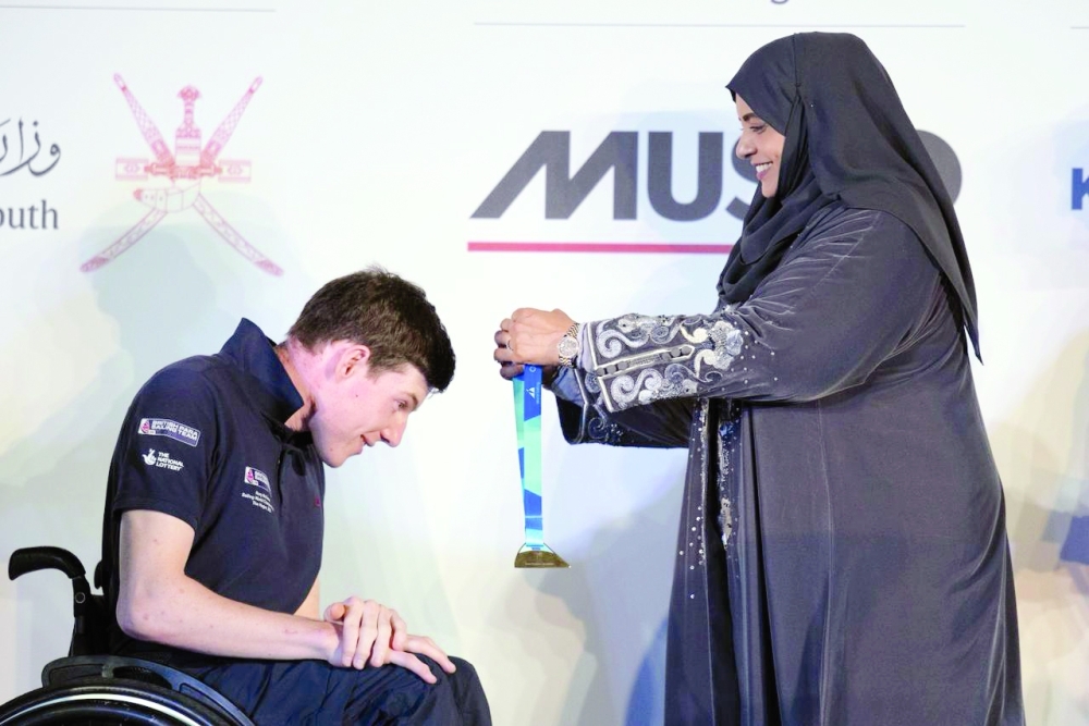 The chief guest presents the awards.