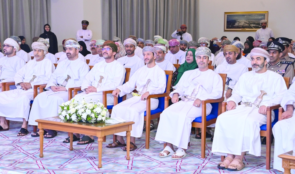 Sayyid Saud bin Hilal al Busaidy at the launch of campaign in Muscat on Tuesday. - ONA