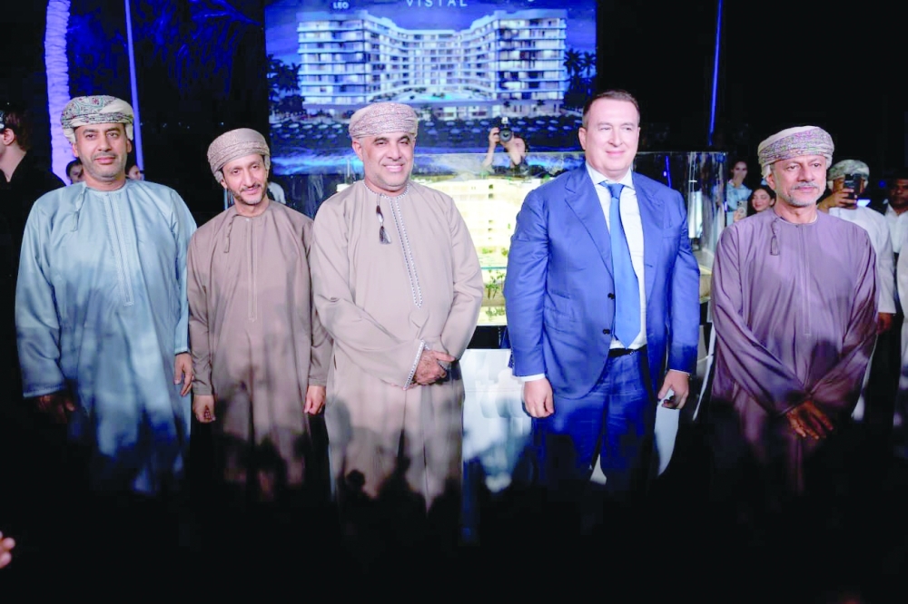 Dignitaries at the launch of the Vistal project, held at Al Bustan Palace, a Ritz-Carlton Hotel.