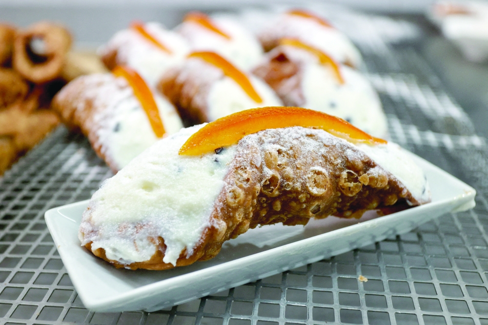 Sicilian cannoli are served at Pasticceria Cappello. — AFP