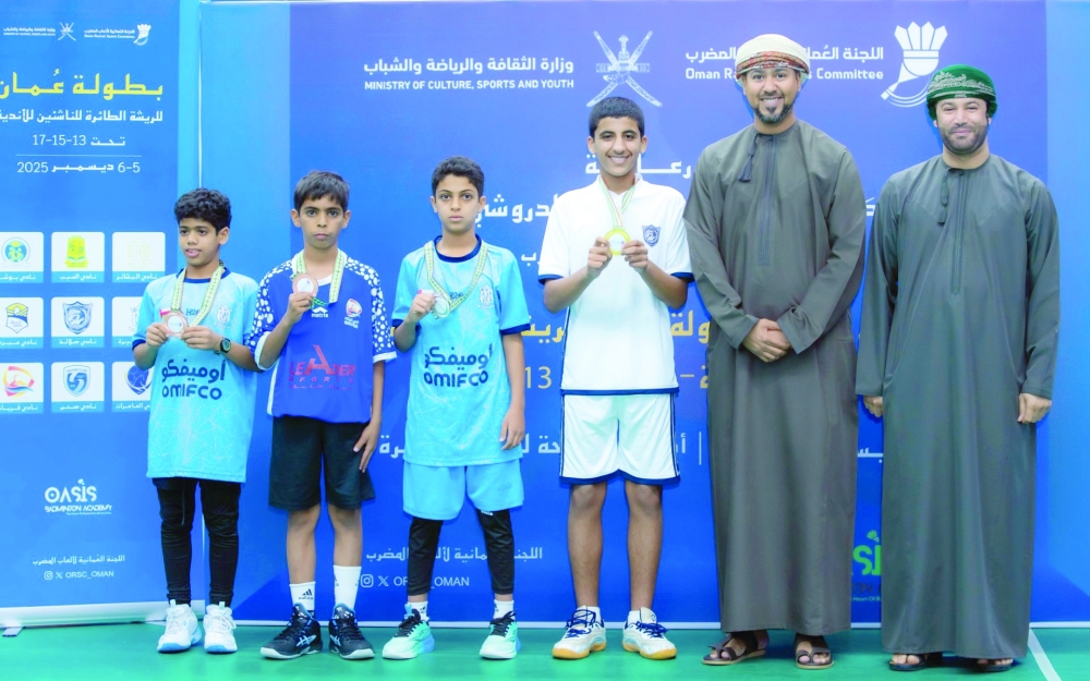 The Under-15 category saw Ahmed al Shibli of Salalah Club crowned champion following a series of impressive victories. Odai al Hinai of Ibri Club claimed second place, while Zakaria al Hinai of Salalah and Mohammed al Hinai of Masirah finished third and fourth after intense and competitive matches.