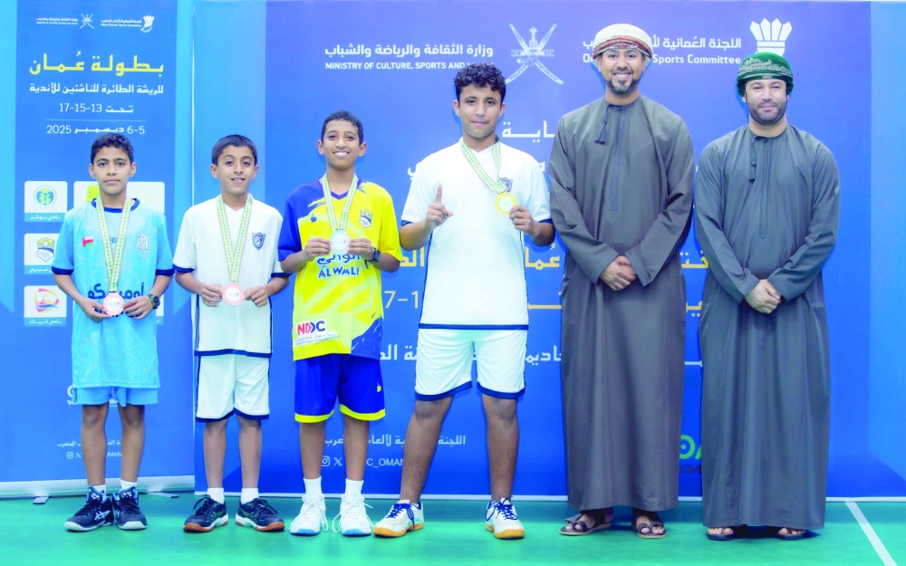 Under-17 category, Shihab al Hinai of Masirah Club claimed first place after delivering a strong performance throughout the championship. Said al Shibli of Salalah Club secured second place, while Ziyad al Hinai of Salalah and Abdulaziz al Hinai of Ibri finished third and fourth respectively.