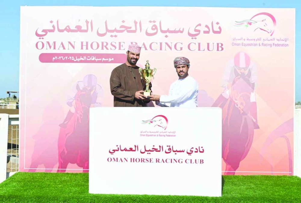 At the end of the race, the patron of the event crowned the winners.