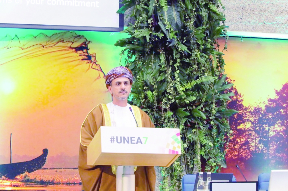 Dr Abdullah bin Ali al Amri at the UNEA-7 in Nairobi, Kenya, on Saturday.