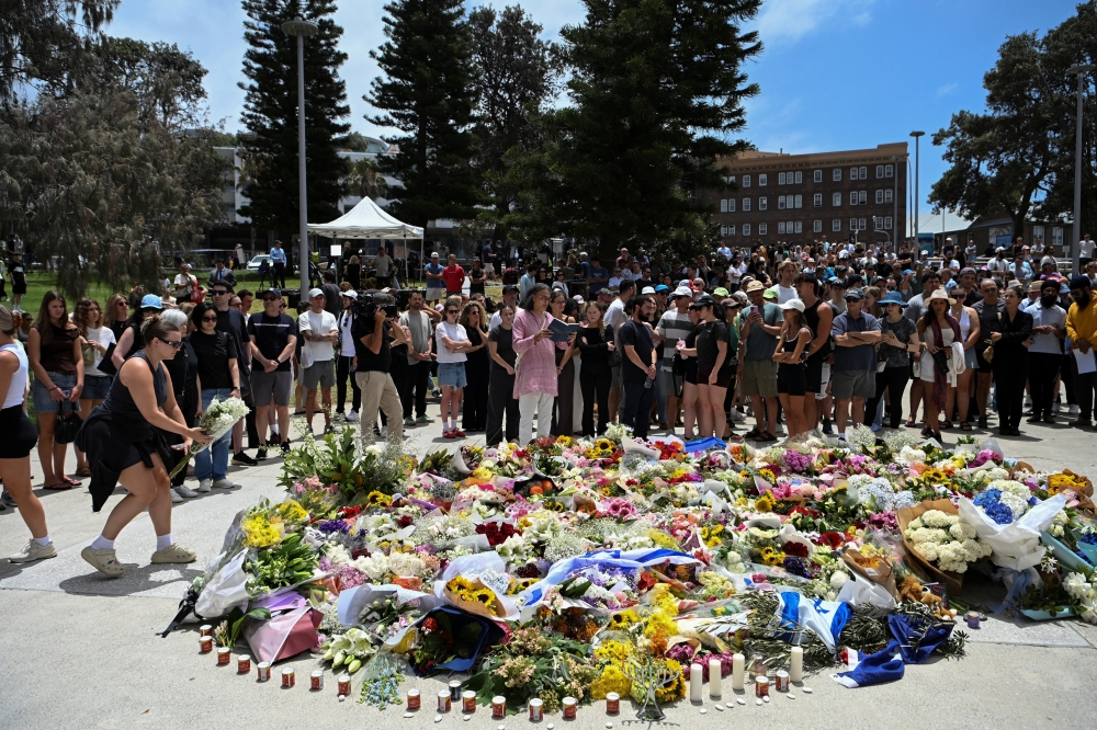 Aftermath of a shooting incident on a Jewish holiday celebration at Bondi Beach in Sydney