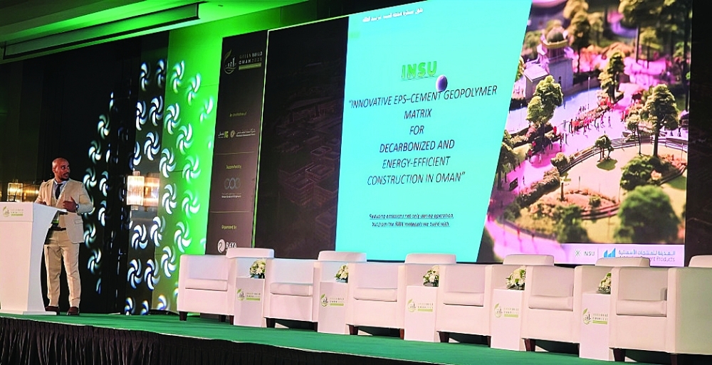 Youssif AbdelAleem, Technical Manager at Al Madina Cement Products, addresses industry stakeholders during the summit.