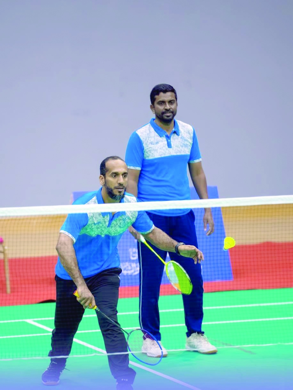 Salim al Maqbali during the final match against Sultan al Shaibani.