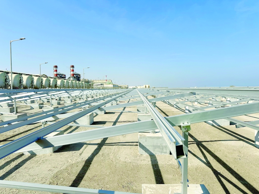 Solar farm under construction adjacent to the Barka V IWP.