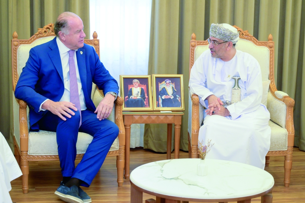 OOC Vice-Chairman Dr Abdullah bin Khamis Ambusaidi with ISSF President Luciano Rossi.