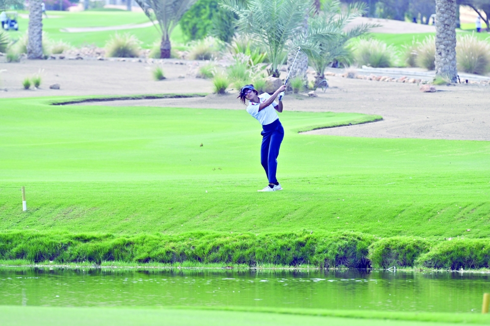 Oman's Nada Mir finished fourth with 163 strokes in the ladies individual category. — Faisal al Balushi