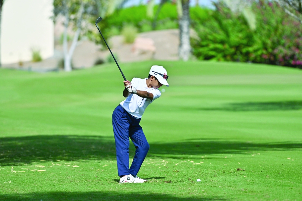 Oman's Yusuf al Rumhy won the under-13 individual title with 161 strokes. — Faisal al Balushi