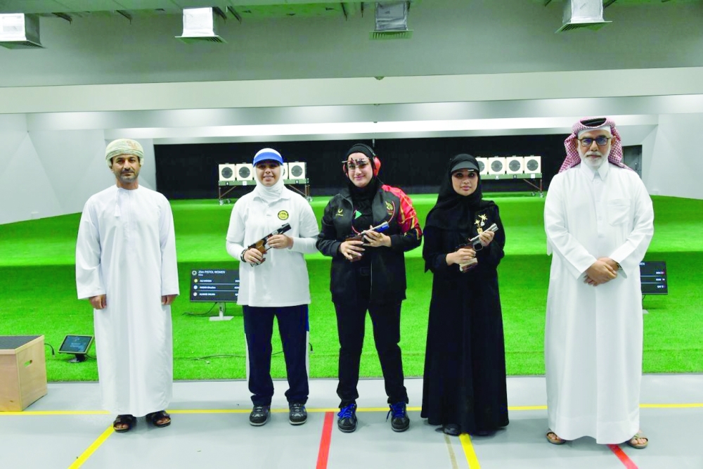 In the women’s 25 metre pistol event, Moza Ali of Bahrain took gold, Ghazlan Hassan of Kuwait claimed silver, while Salma al Mass of Qatar took the bronze.