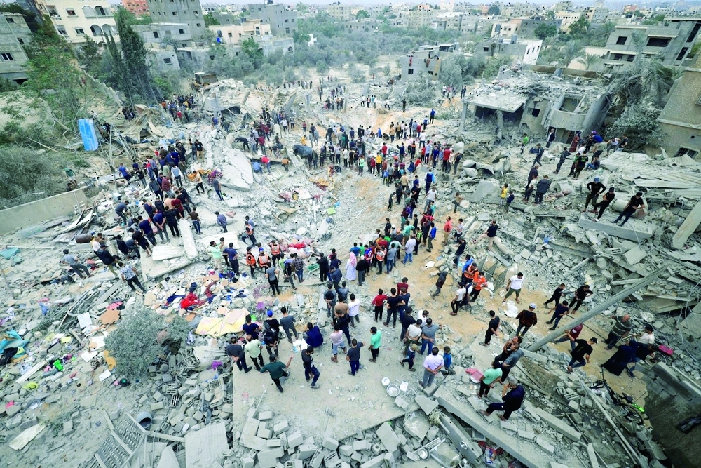 GAZA: A Palestinian was killed and two others were wounded on Thursday when Israeli occupation forces opened fire on a gathering of civilians in the northern Gaza Strip.