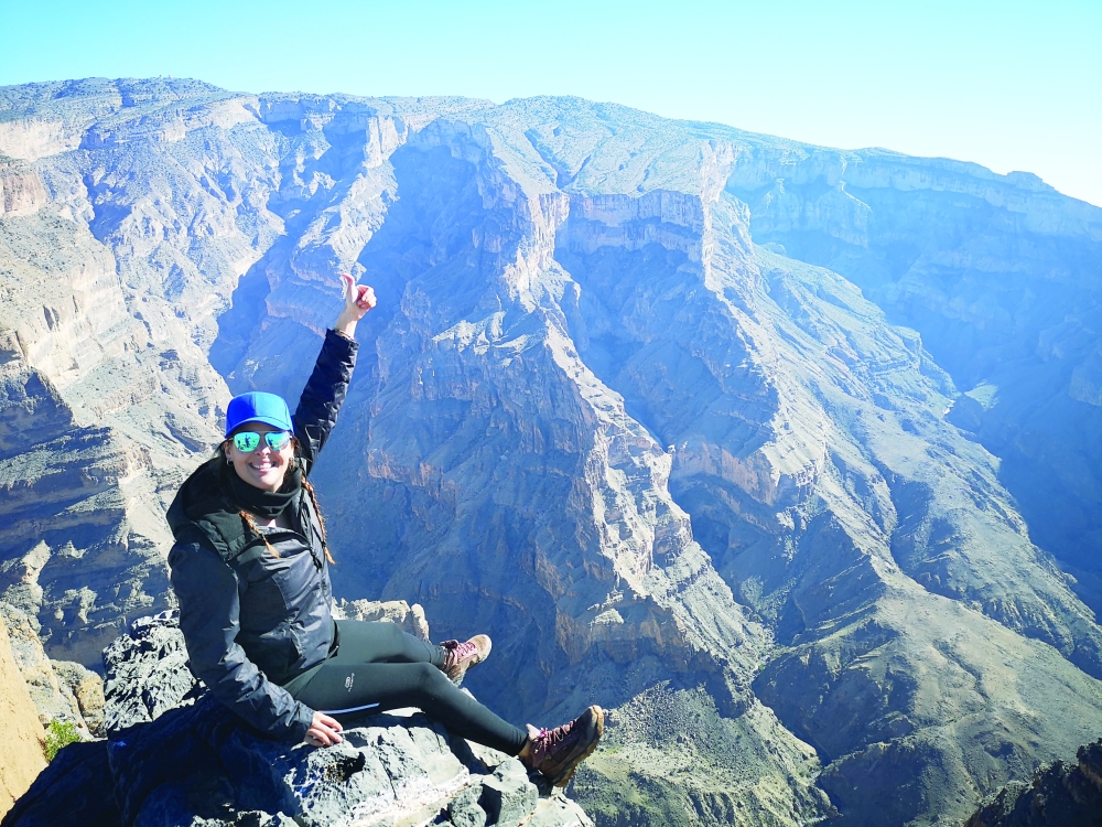 Paula Belenda Álvarez at the Jabal Shams