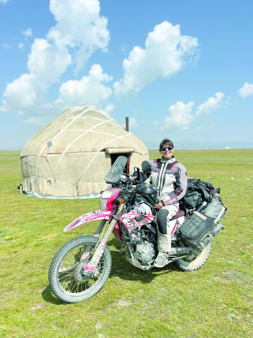 Paula Belenda Álvarez during her travel to Kyrgyzstan