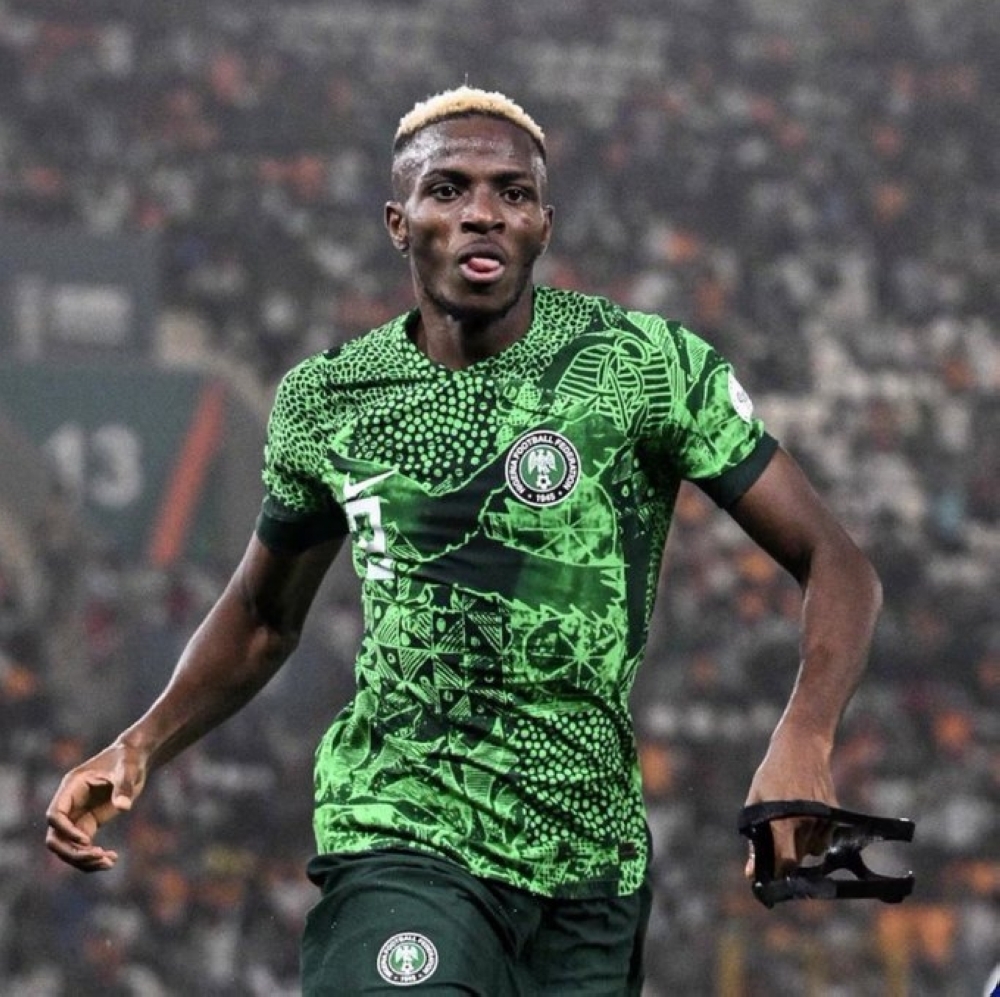 Victor Osimhen after scoring the first goal 